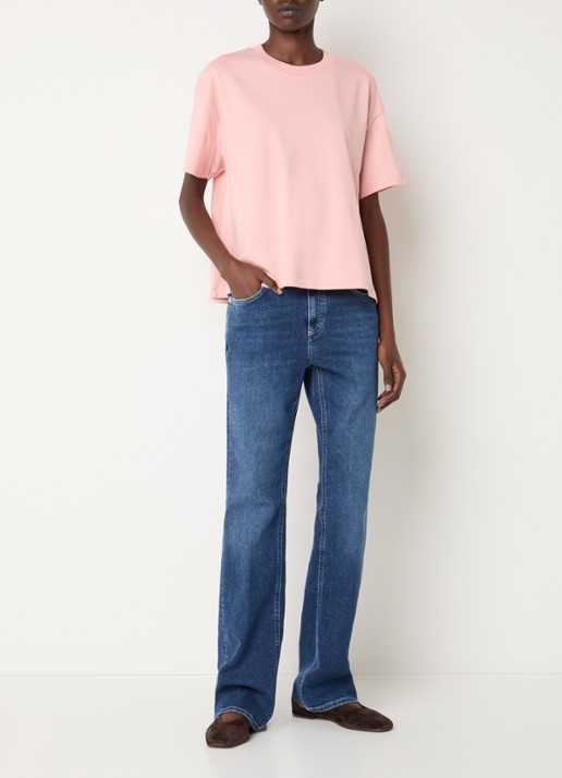 CLOSED T-shirt met logoborduring - voorkant 4 roze
