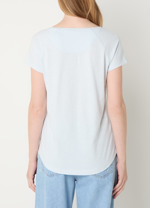 CLOSED T-shirt met stretch - achterkant 3 lichtblauw