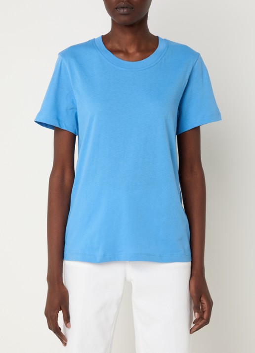 CLOSED T-shirt van  katoen met gemêleerd dessin - detail 3 blauw