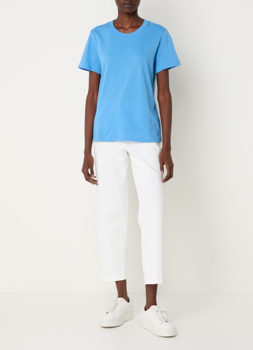 CLOSED T-shirt van  katoen met gemêleerd dessin - voorkant 2 blauw