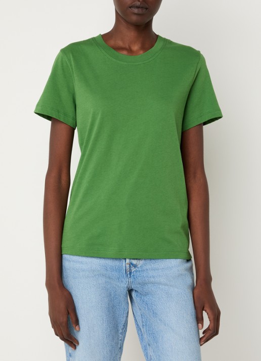 CLOSED T-shirt van  katoen met gemêleerd dessin - detail 3 groen