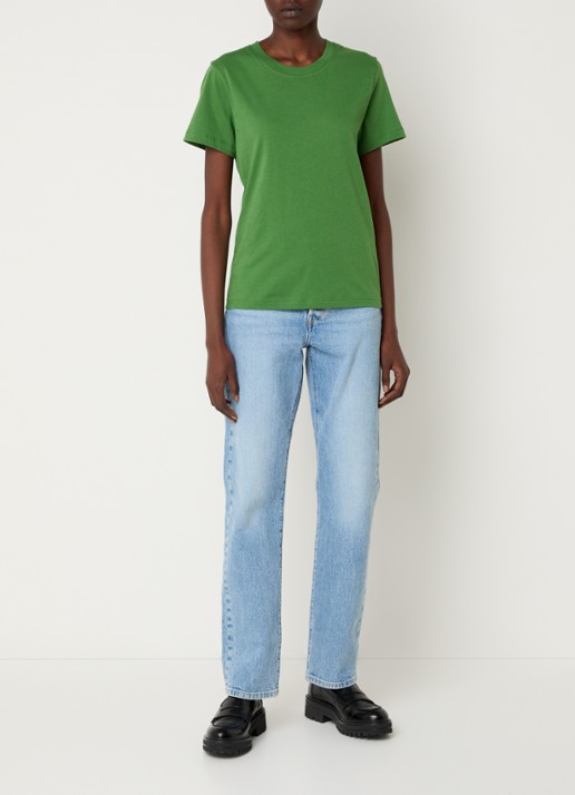 CLOSED T-shirt van  katoen met gemêleerd dessin - voorkant 2 groen
