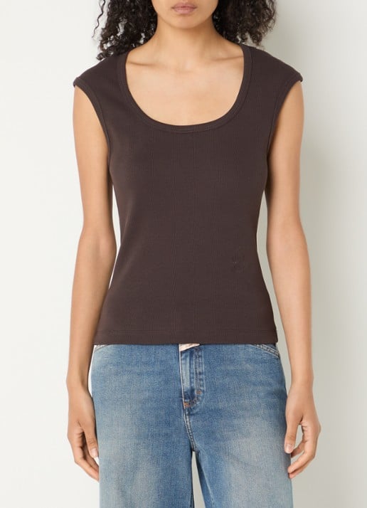 CLOSED Tanktop met ribstructuur en ronde hals