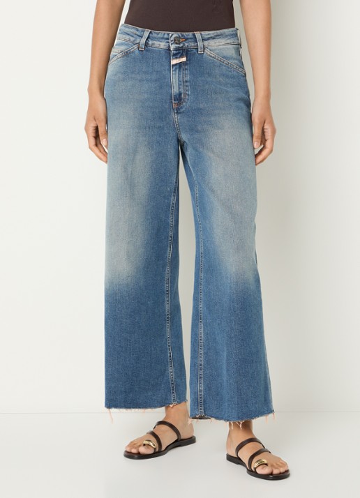 CLOSED Wera cropped high waist flared jeans met destroyed afwerking