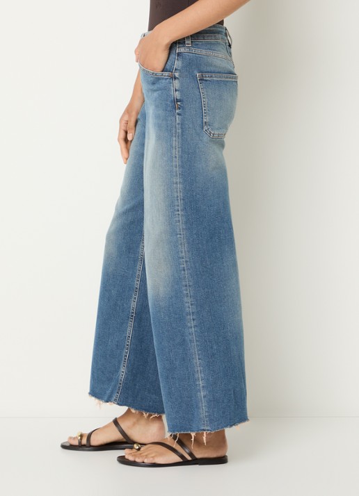 CLOSED Wera cropped high waist flared jeans met destroyed afwerking - detail 3 indigo