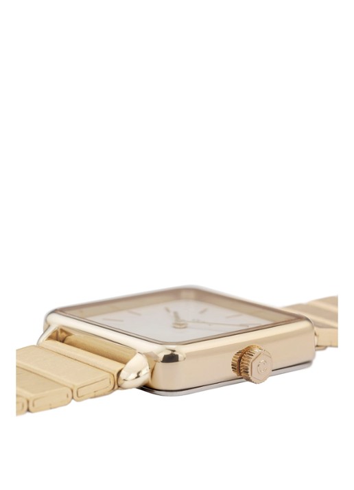 CLUSE La Tétragone horloge CL60023S - detail goud