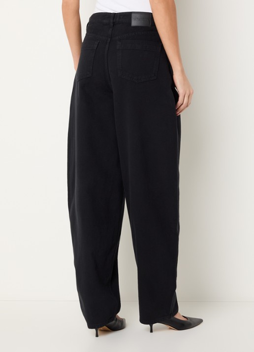 Co'Couture Akiracc high waist balloon jeans met gekleurde wassing - achterkant zwart