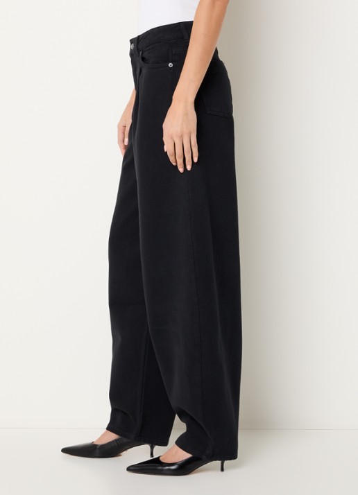 Co'Couture Akiracc high waist balloon jeans met gekleurde wassing - detail 5 zwart