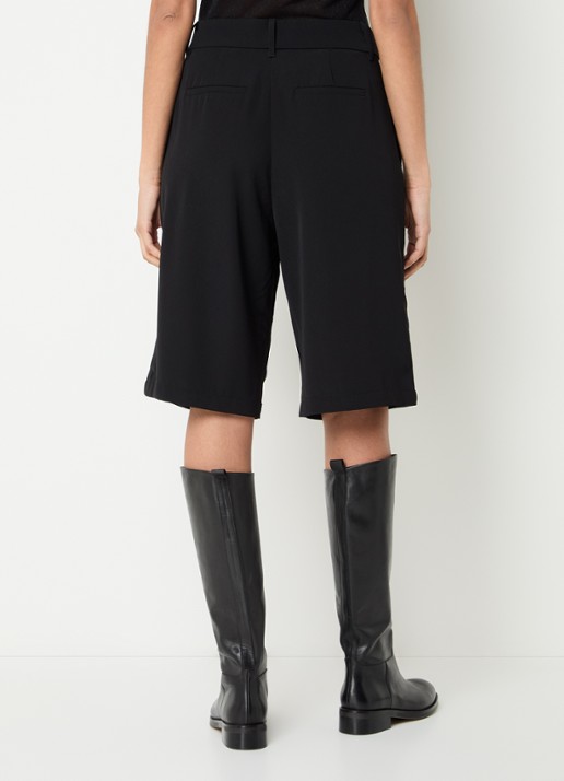 Co'Couture Amina straight fit korte broek met steekzakken - achterkant 2 zwart