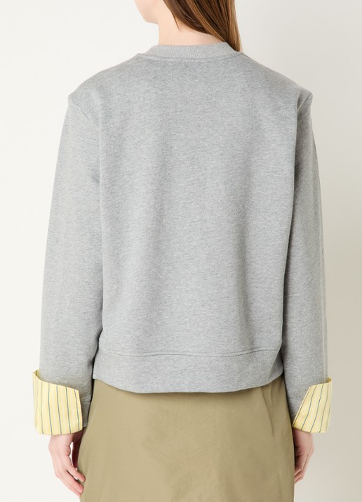 Co'Couture Daniella sweatshirt met logo - achterkant 2 grijsmele