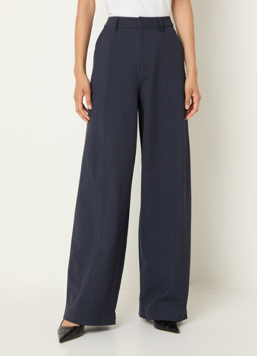 Co'Couture Demi high waist wide fit pantalon met steekzakken