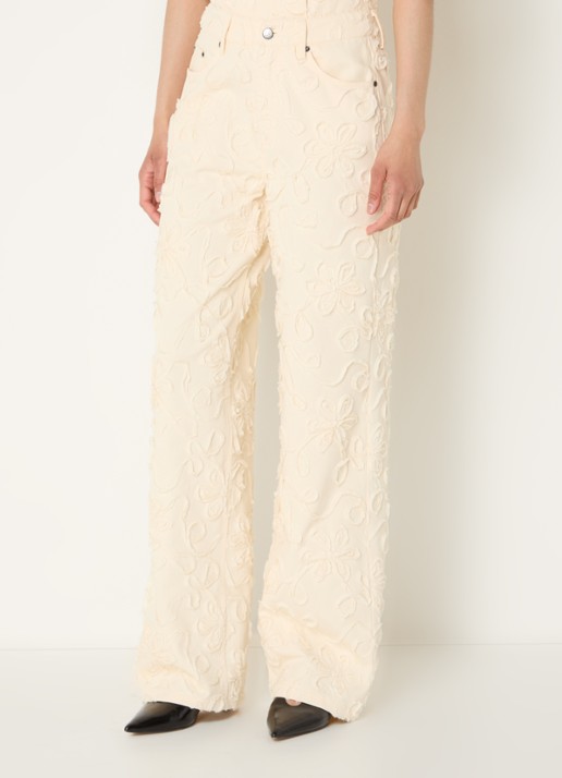 Co'Couture Elton high waist flared jeans met gekleurde wassing