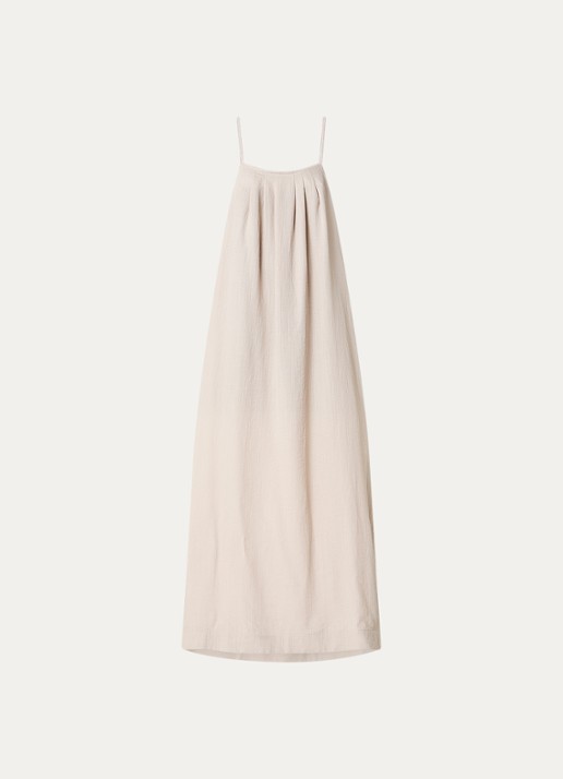 Co'Couture Eva maxi jurk met steekzakken - voorkant 2 beige
