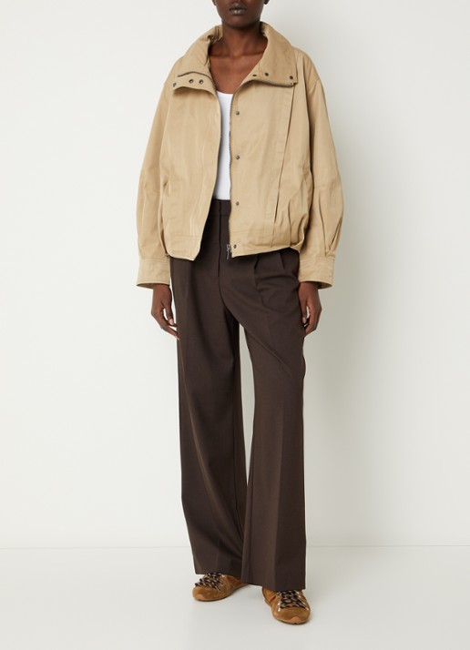 Co'Couture Francis jack met steekzakken - voorkant 2 khaki