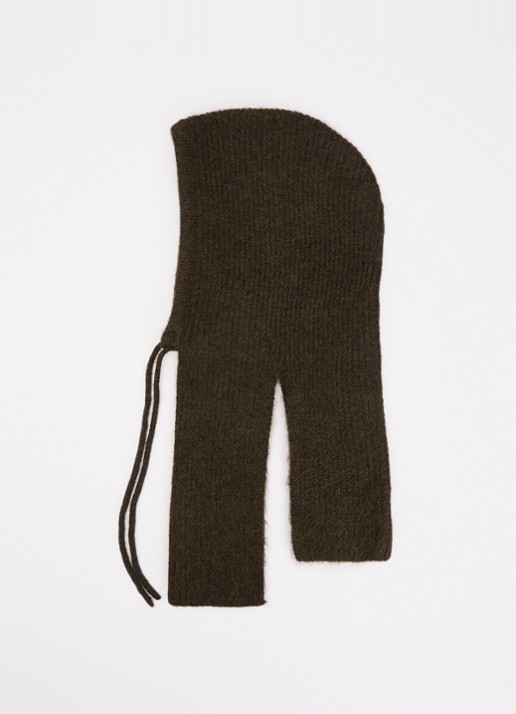 Co'Couture Ginacc balaclava in wolblend - voorkant bruin
