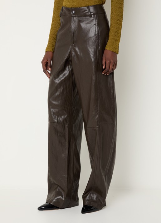 Co'Couture GitCC high waist straight fit broek met steekzakken