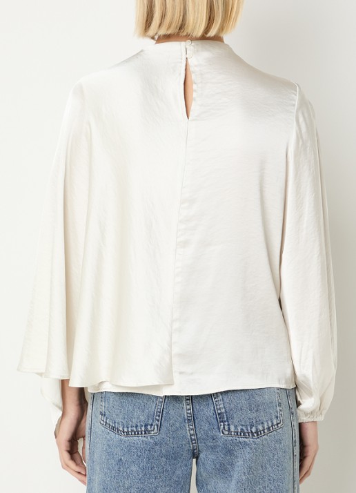 Co'Couture Iduncc top van satijn - achterkant 2 gebroken wit