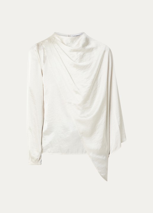 Co'Couture Iduncc top van satijn - voorkant 3 gebroken wit