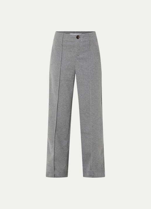 Co'Couture Lancecc high waist loose fit pantalon - voorkant 2 grijs