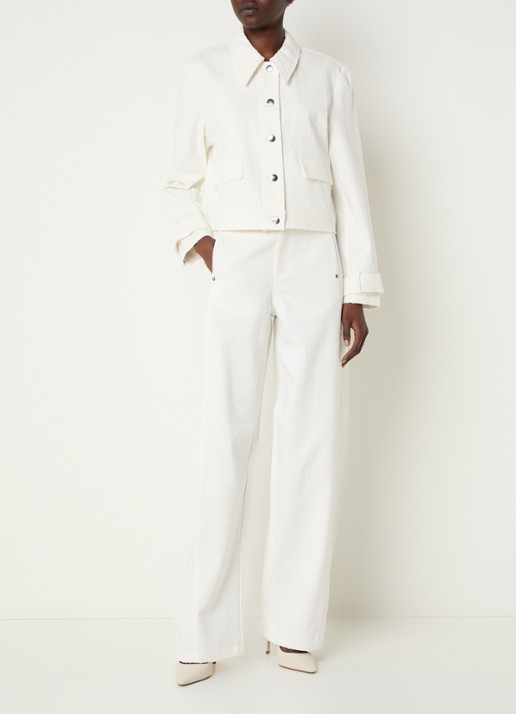 Co'Couture Marcicc jack met structuur - voorkant 3 gebroken wit
