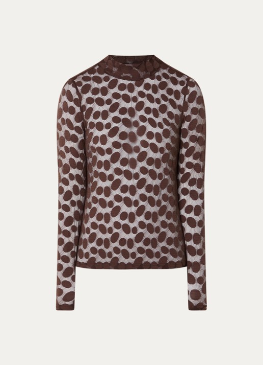 Co'Couture Penola semi-transparante top met col