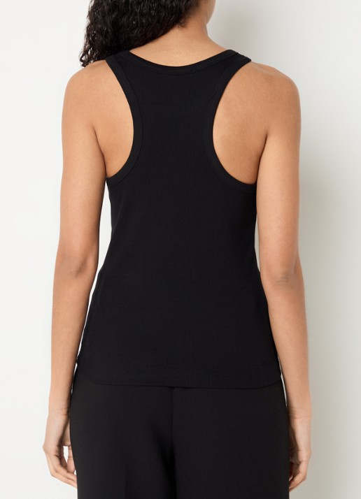 Co'Couture Sahara tanktop met logoborduring - achterkant 4 zwart