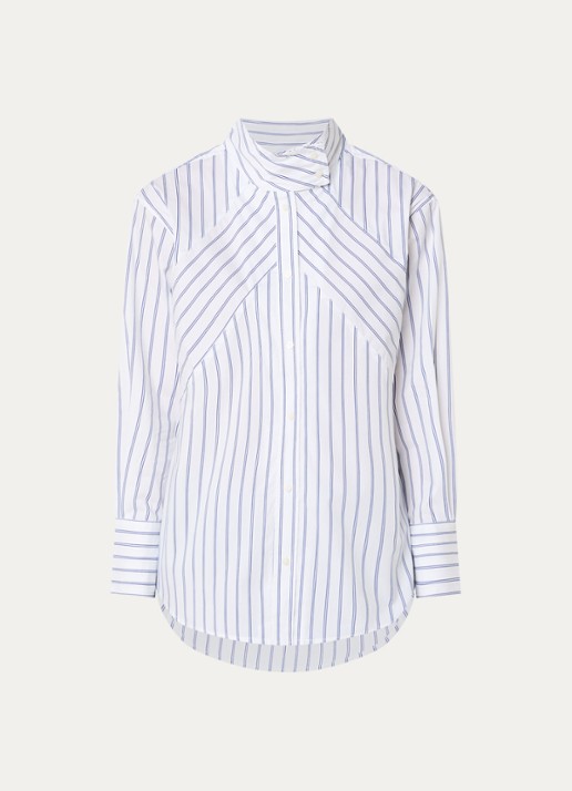Co'Couture Somocc blouse met streepprint - voorkant 2 wit