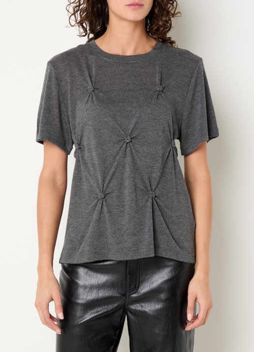 Co'Couture Taniacc T-shirt met met knoopdetail