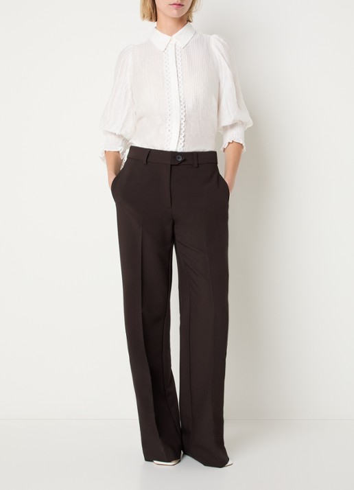 Co'Couture Tassy blouse met borduring - voorkant 2 wit