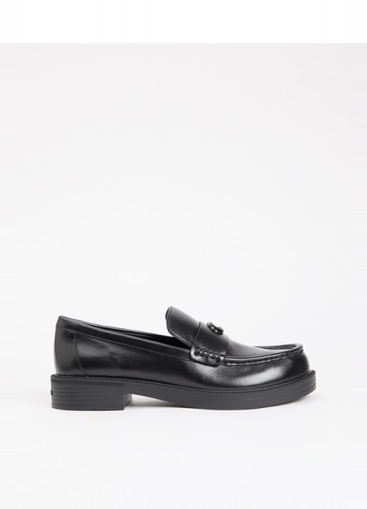 Coach Astor loafer van leer - voorkant 4 zwart