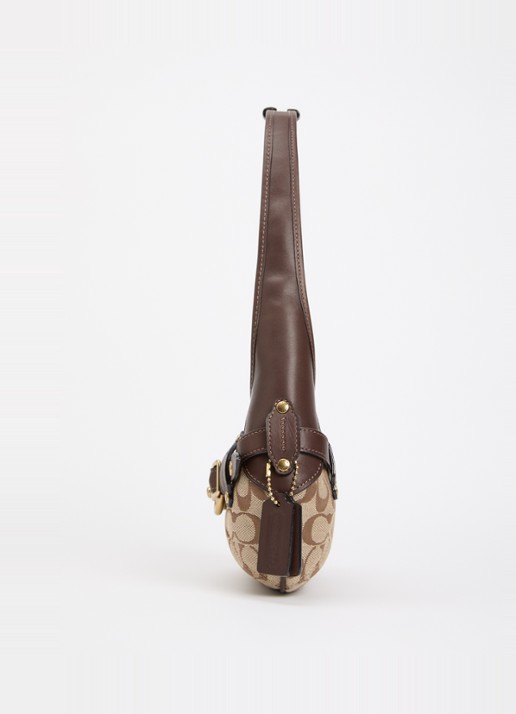 Coach Belted Ergo 26 schoudertas met leren details en logoprint - detail 2 bruin