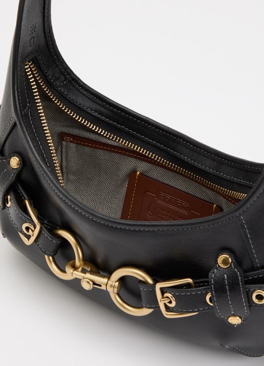 Coach Belted Ergo 26 schoudertas van leer - detail 2 zwart