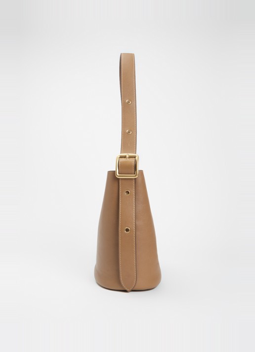 Coach Bleecker schoudertas van leer met uitneembaar etui - detail 5 khaki