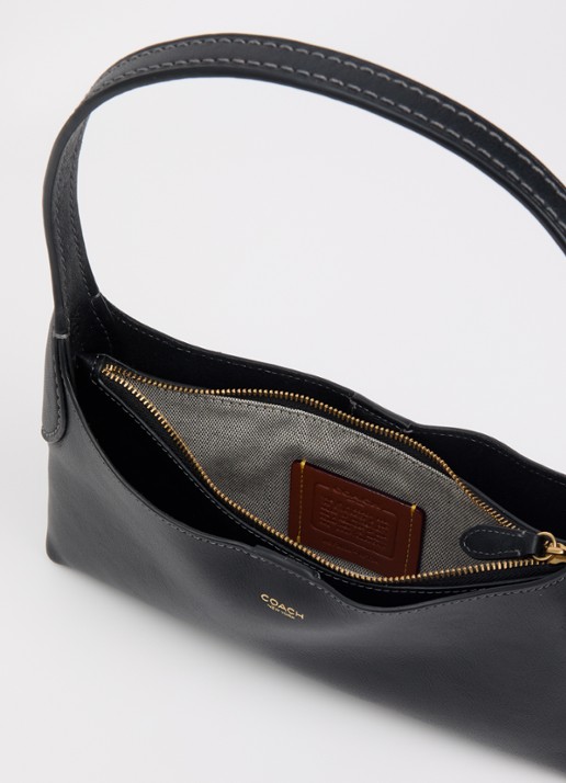 Coach Brooklyn 24 schoudertas van leer - detail 2 zwart