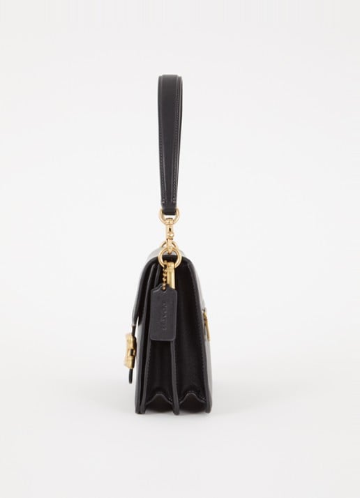Coach Chain Tabby schoudertas van leer met afneembare schouderriem - detail 6 zwart