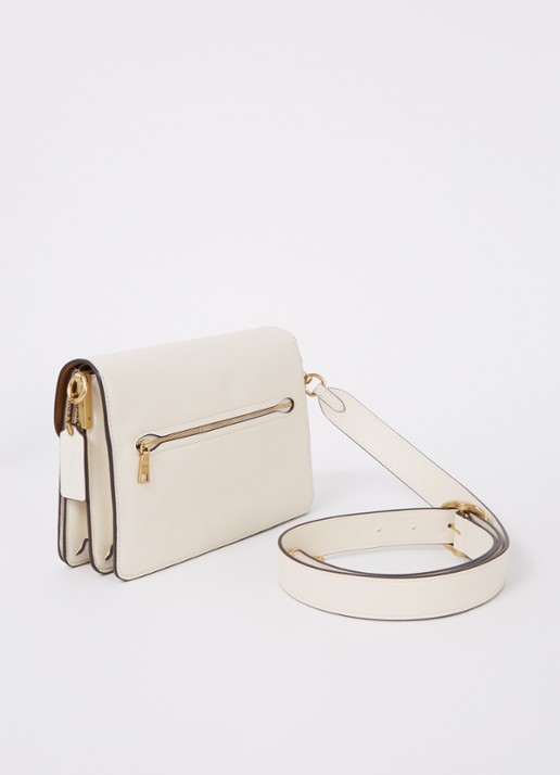 Coach  Chain Tabby schoudertas van leer - achterkant creme