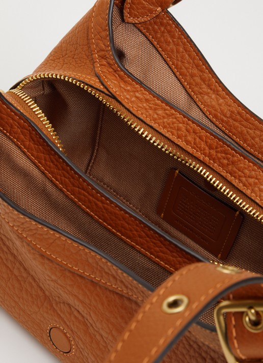Coach Drifter 31 schoudertas van leer met verstelbare schouderriem - detail 2 bruin