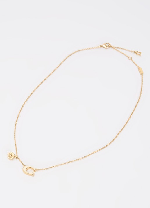 Coach Enamel C ketting  - detail goud