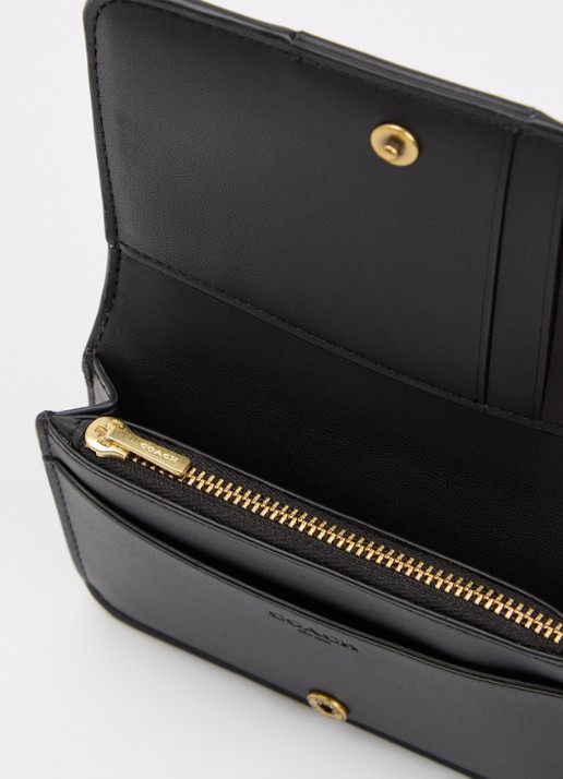 Coach Essential portemonnee met logoprint - voorkant 3 donkerbruin