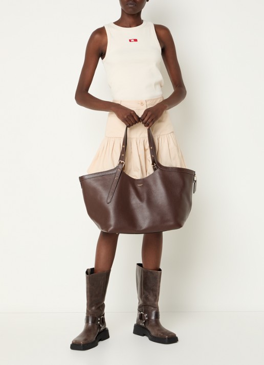 Coach Gramercy shopper van leer  - voorkant 2 donkerbruin