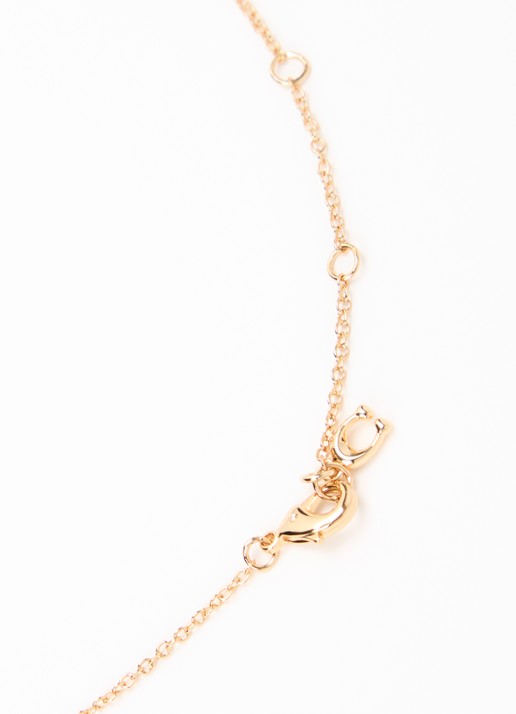 Coach Interlocking Ring ketting - detail 2 goud