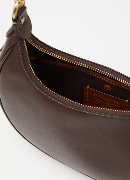 Coach Jonie 22 schoudertas van leer - detail 5 donkerbruin