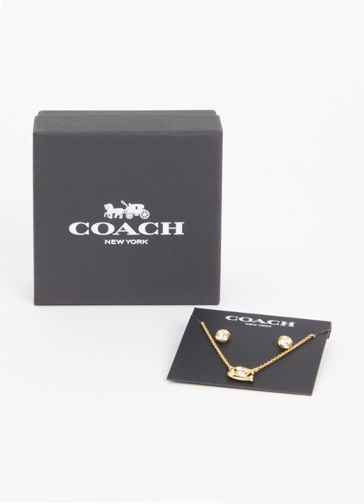 Coach Ketting en oorstekers in set van 2 - detail 3 goud