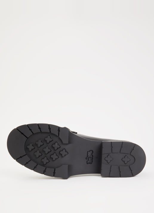 Coach Leah loafer van leer met logo - detail 5 zwart
