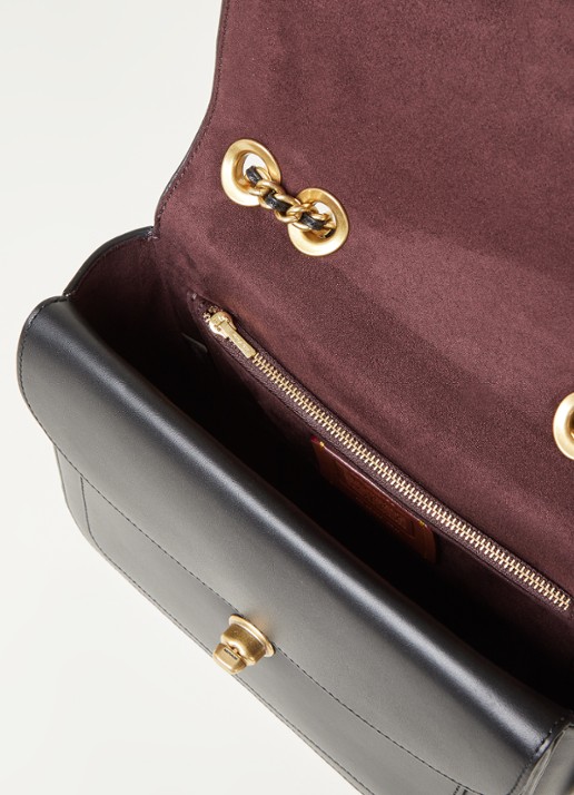 Coach Madison schoudertas van kalfsleer - detail 3 zwart