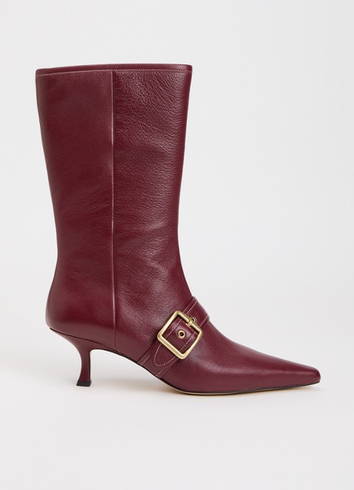 Coach Margot laars van leer met gespdetail