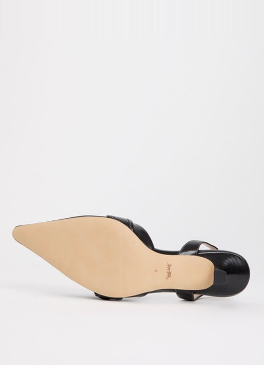 Coach Margot slingback van leer met gespdetail - detail 4 zwart