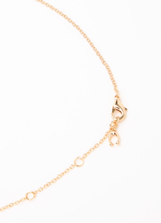 Coach Pearl Cherry ketting met hanger - detail 2 goud