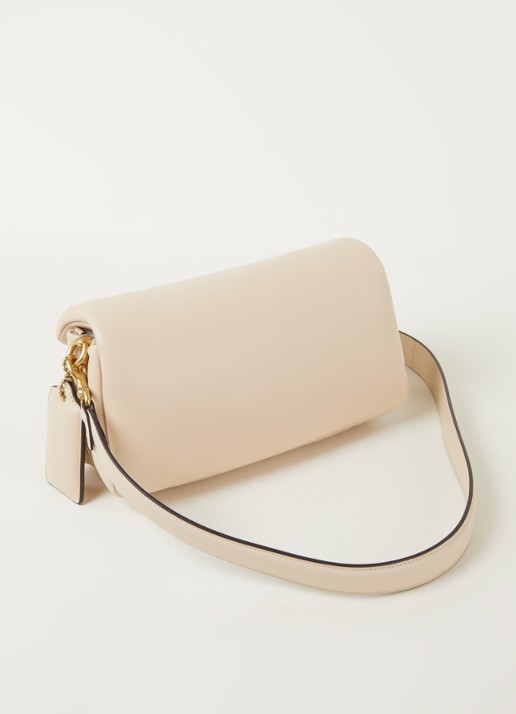 Coach Pillow Tabby 26 gewatteerde crossbodytas van leer - achterkant 5 creme