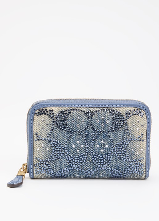 Coach Portemonnee van denim met strass